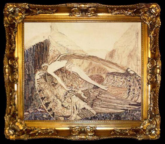 framed  Vasily Surikov The Fallen Demon,on the death of Mikhail Vrubel (mk19), ta009-2